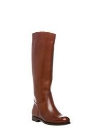 Brown Leather Knee High Boots