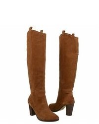 Brown Suede Knee High Boots