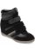 Black Wedge Sneakers