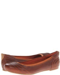 Brown Leather Ballerina Shoes