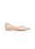 Beige Leather Ballerina Shoes