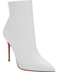 White Leather Ankle Boots