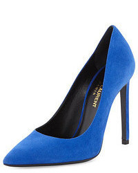 Blue Suede Pumps