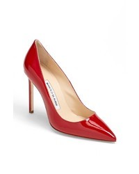 Red Leather Pumps