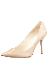 Beige Leather Pumps