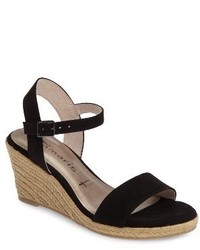 Black Suede Wedge Sandals