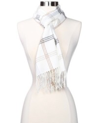 White Plaid Scarf