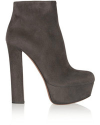 Charcoal Suede Ankle Boots