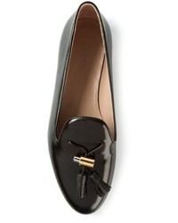 Black Leather Tassel Loafers
