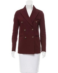Burgundy Double Breasted Blazer