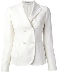 White Double Breasted Blazer