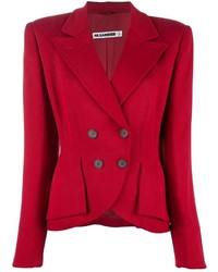 Red Double Breasted Blazer