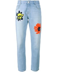 Light Blue Embroidered Jeans