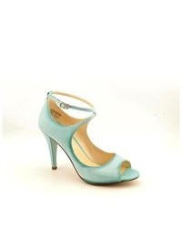 Light Blue Leather Pumps
