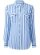 White and Blue Vertical Striped Dress Shirt