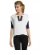 White and Black Short Sleeve Blouse