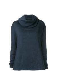 Navy Cowl-neck Sweater