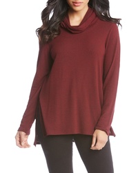 Burgundy Cowl-neck Sweater