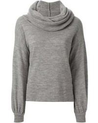 Grey Cowl-neck Sweater