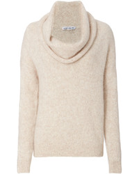 Beige Cowl-neck Sweater