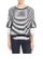 White and Black Horizontal Striped Oversized Sweater