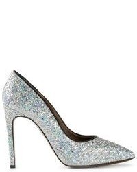 Silver Sequin Pumps