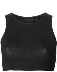 Black Knit Cropped Top