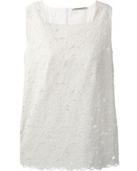 White Lace Sleeveless Top