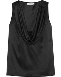 Black Silk Sleeveless Top