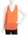 Orange Silk Sleeveless Top