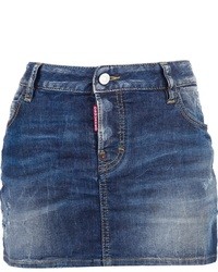 Blue Denim Mini Skirt