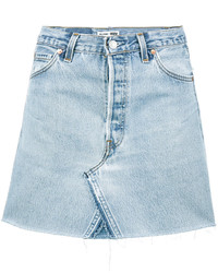 Light Blue Denim Mini Skirt