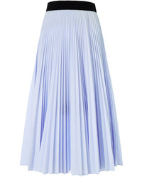 Light Blue Pleated Midi Skirt