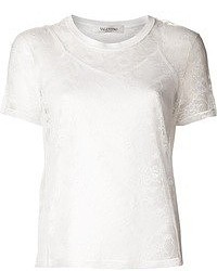 White Lace Crew-neck T-shirt