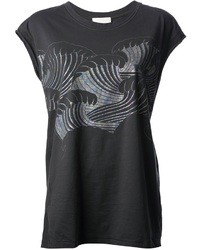 Charcoal Print Crew-neck T-shirt