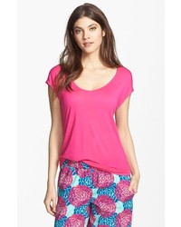 Hot Pink Crew-neck T-shirt