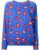Blue Print Crew-neck Sweater