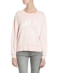 Pink Print Crew-neck Sweater