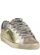 Gold Leather Low Top Sneakers