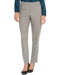 Grey Plaid Skinny Pants