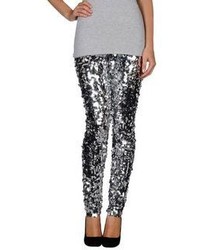 Silver Sequin Skinny Pants