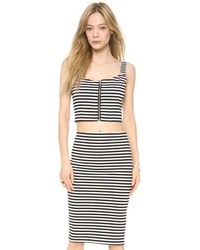 Black and White Cropped Top
