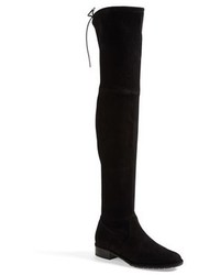 Black Suede Over The Knee Boots
