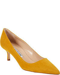 Mustard Suede Pumps