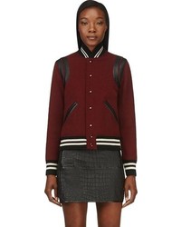 Burgundy Bomber Jacket