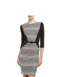 Black and White Leopard Bodycon Dress
