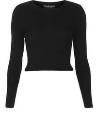 Black Cropped Sweater