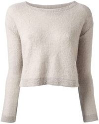 Grey Cropped Sweater