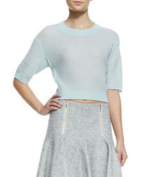 Light Blue Cropped Sweater