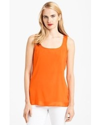 Orange Silk Tank